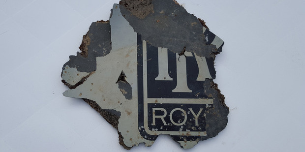 A piece of engine cowling featuring a Rolls-Royce stencil, which was found in South Africa earlier this year, is "almost certainly" from the Boeing 777 that went missing. Photo / Supplied