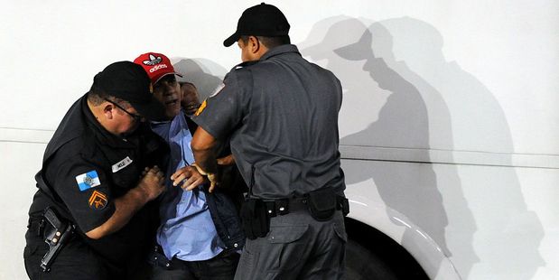 An anti-terrorism rehearsal targeting a possible bomb attack during the Olympic Games at the main bus station in Rio de Janeiro, Brazil. Photo / Getty