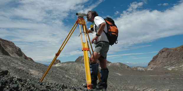 GNS Science volcanologist Brad Scott at White Island. Photo / Karen Britten