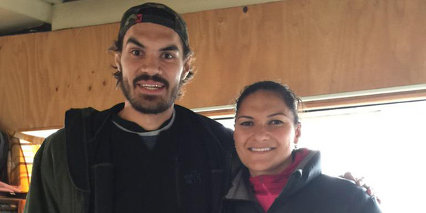 Steven Adams with sister Valerie Adams. Photo / Twitter