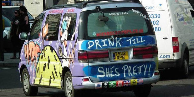 The Wicked Campervans have come under fire for their slogans. Photo / Supplied