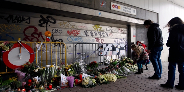 The Brussels subway station where a suicide bomber killed 16 people reopened three weeks ago. Photo / AP