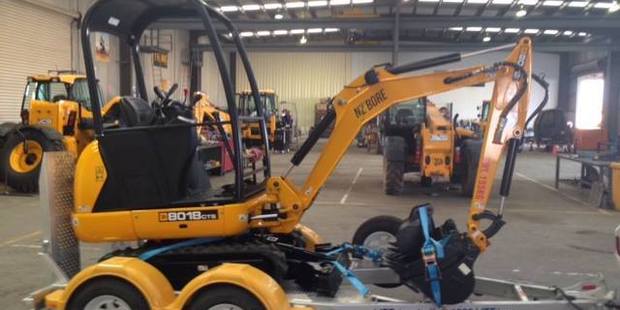 If anyone has information about the stolen digger they are asked to contact police. Photo / Facebook