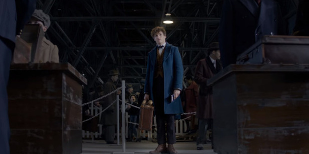 A scene from the trailer for Fantastic Beasts and Where to Find Them, starring Eddie Redmayne.