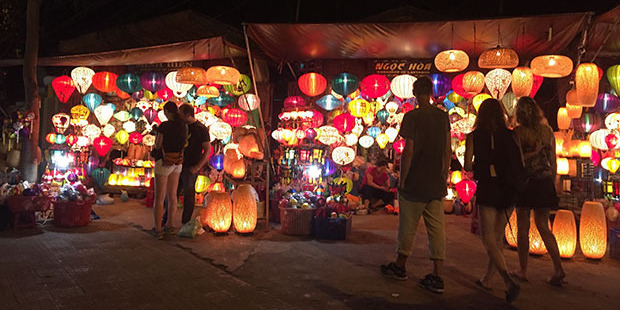 Hoi An is definitely the cutest town we've visited yet. There are lanterns, little finches, bicycles and happy looking dogs everywhere. Photo / Eli Orzessek