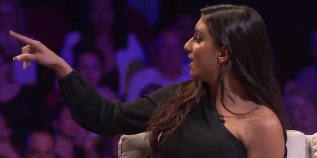 Naz fires up during tonight's special of The Bachelor, Women Tell All. Photo/TV3
