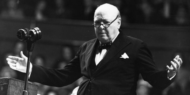 The 20-year-old's speech was influenced by the oratory powers of Winston Churchill. Photo / Getty Images