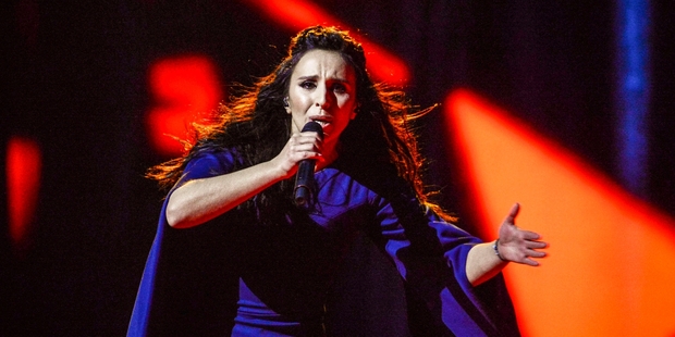 Ukraine won with a highly political song. Photo / AP