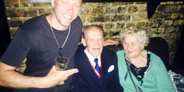 One elderly Polish couple, with promoter and DJ Jacob Husley, discovered the Fabric nightclub on a trip to London. Photo / Jacob Husley, Facebook