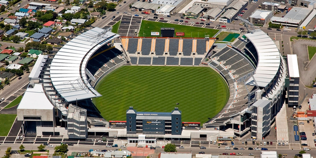 Lancaster Park, or AMI Stadium as it was commonly known as at this point, one month before the 2011 Christchurch earthquake.