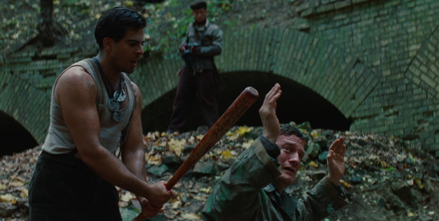 Donny with his baseball bat in Inglourious Basterds.