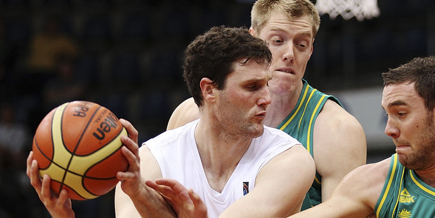 Alex Pledger of the Tall Blacks in action against Australia. Photo / Getty Images