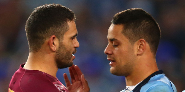 Greg Inglis and Jarryd Hayne in State of Origin. Photo / Getty Images