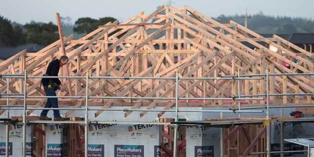 A construction worker in the Auckland suburb of Pukekohe. Photo / Getty Images