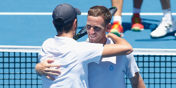 Michael Venus and Mate Pavic at the Australian Open. Photo / Getty Images