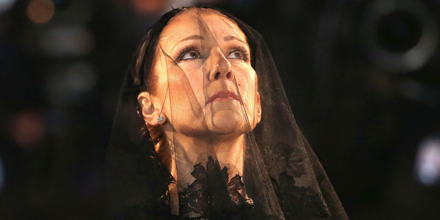 Recording artist Celine Dion at the Funeral Service for her Husband Rene Angelil at Notre-Dame Basilica. Photo / Getty Images