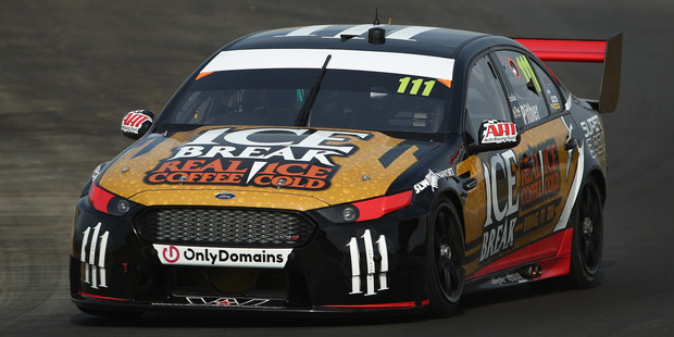 Chris Pither drives the #111 Super Black Racing Ford during a V8 Supercars test day. Photo / Getty Images