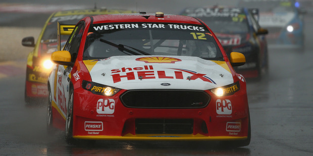 Fabian Coulthard drives the #12 DJR Team Penske Ford during the V8 Supercars Clipsal 500. Photo / Getty Images
