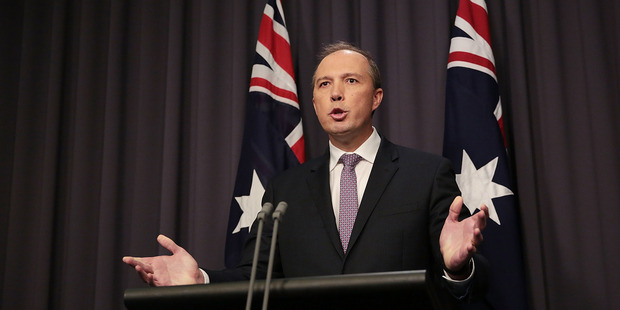 Peter Dutton said in a television interview: "These people would be taking Australian jobs, there's no question about that." Photo / Getty