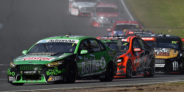 Mark Winterbottom leads the field during the V8 Supercars Perth SuperSprint. Photo / Getty Images