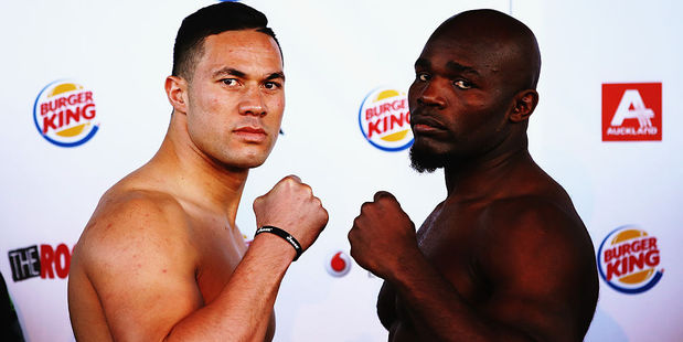 Joseph Parker and Carlos Takam. Photo / Getty