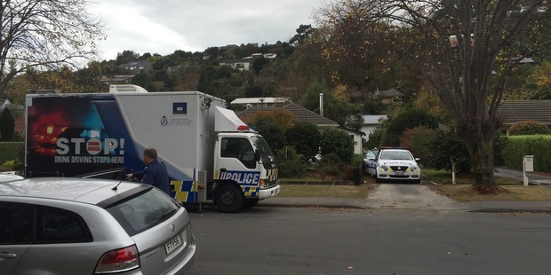 Police at the house on Bowenvale Avenue where Renee Duckmanton lived. Photo / Kurt Bayer