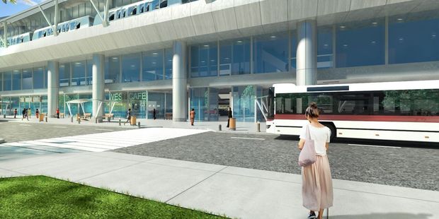 An artist's impression of the West Intermodal transportation facility.