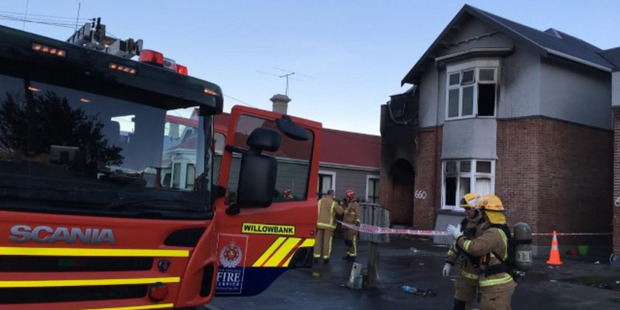 The fire started about 6.30am on Saturday. Photo / Otago Daily Times