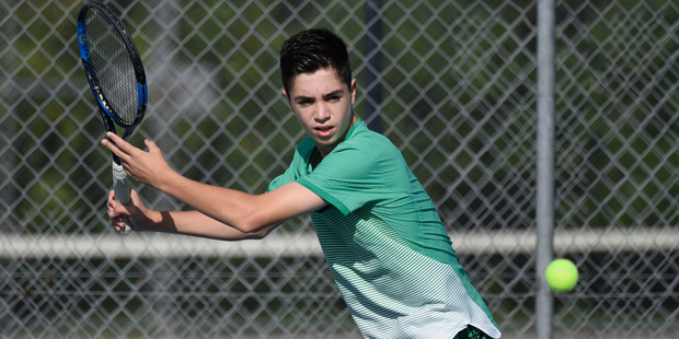 Otumoetai tennis player Caelan Potts will train at the Nick Bollettieri Tennis Academy in Florida. Photo / George Novak