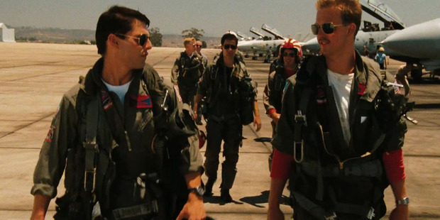 Tom Cruise and Val Kilmer. Photo / Supplied