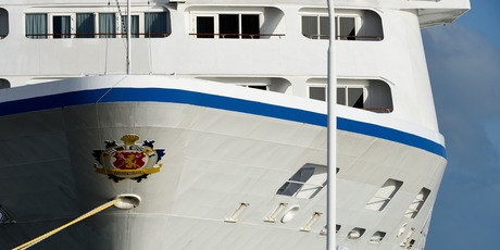 Insignia, the last cruise ship of the season. Photo/George Novak