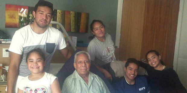 Jordan Ieremia, top left, was reunited with his ailing grandfather, Malo To'oala. Photo / Jordan Iremia