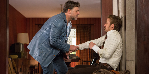 Russell Crowe and Ryan Gosling, right in a scene from The Nice Guys. Photo / AP