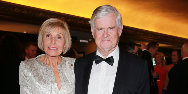 Dame Rosie and former Herald proprietor Michael Horton. Photo / Norrie Montgomery