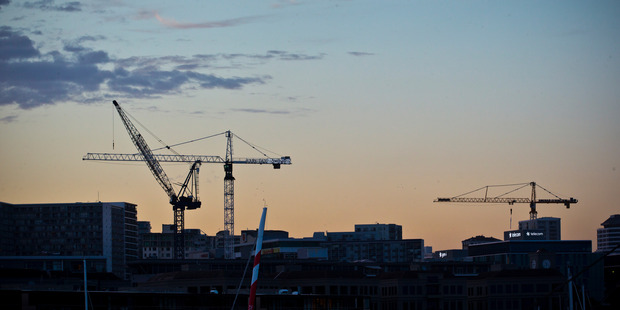 The number of cranes on the skyline of Auckland's CBD is worth the attention we are giving them. Photo / Greg Bowker