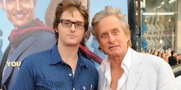 Michael Douglas and his son Cameron. Photo / AFP