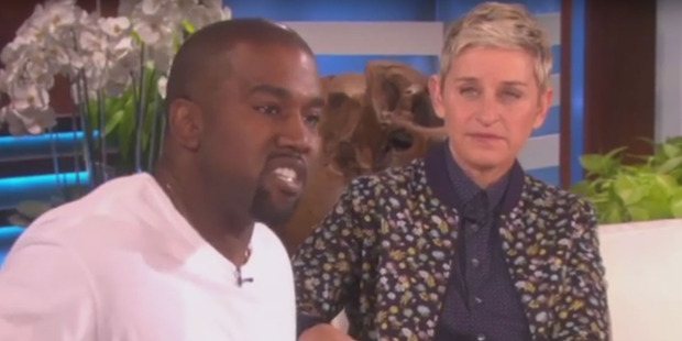 Kanye West goes on a full-blown rant on The Ellen DeGeneres Show. Photo/Ellen