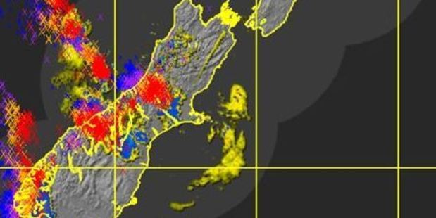 Active front moving up the country. Photo: MetService