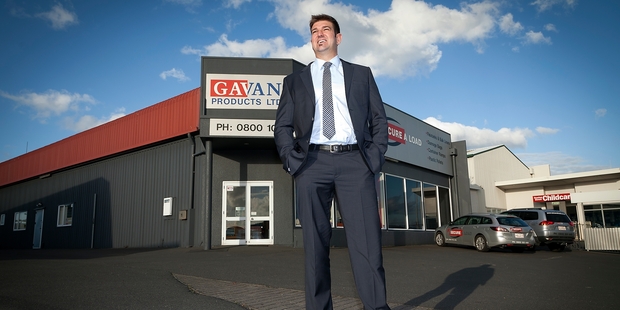SOLD: Colliers International Tauranga sales and leasing agent Rob Schoeser outside the warehouse he marketed which attracted 25 bidders and sold at auction on Thursday for $1.41 million.PHOTO/ANDREW WARNER