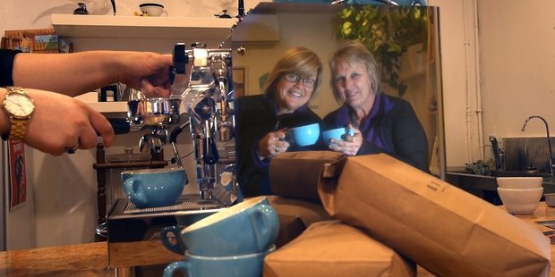 FUN FOR VISITORS: Cruise Tours Tauranga directors Susanna Shelton (left) and Karen Conroy launched a food tour earlier this year to complement other operations, and say it is targeted at both the local and international markets. PHOTO/JOHN BORREN