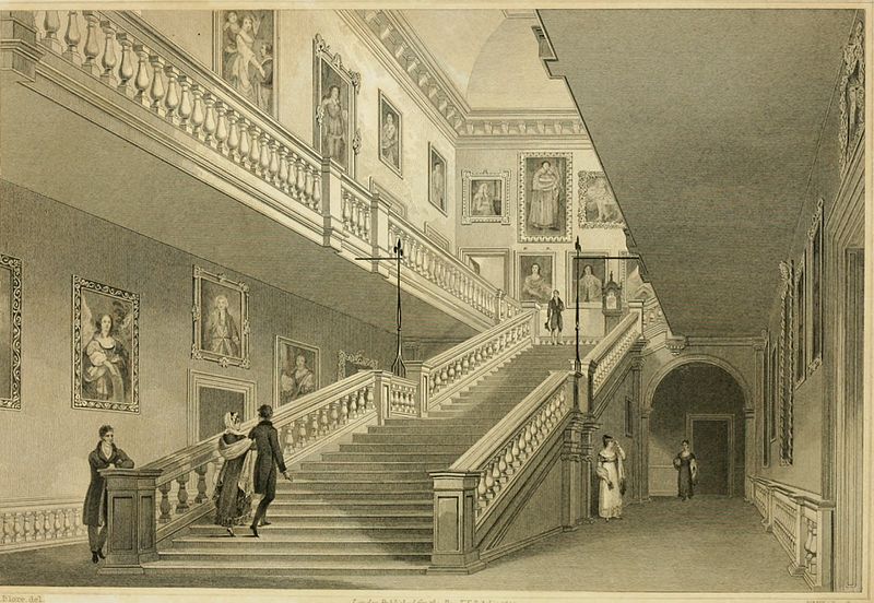 An illustration of the interior of Althorp House in 1822. Photo / Wikimedia Commons