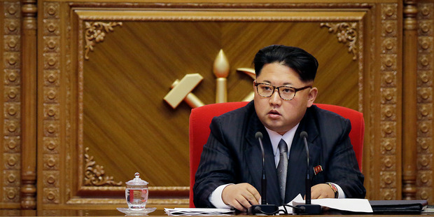 North Korean leader Kim Jong Un listens during the party congress in Pyongyang, North Korea. Photo / AP