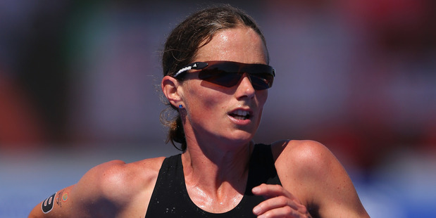 Nicky Samuels competes in the Women's Triathlon at the 2014 Commonwealth Games. Photo / Getty Images