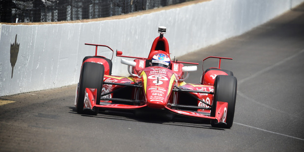 Scott Dixon drives during practice at the Indianapolis Motorspeedway. Photo / Getty Images