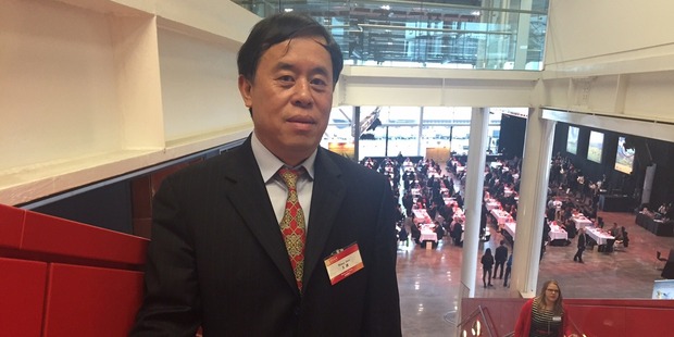 Wang Jian, general manager of Bank of China's SME Services Department, compared the match-making at the event to "romantic dating". Photo / Christopher Adams