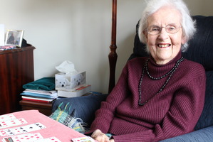 FULL LIFE: Thelma McLean, who is about to turn 105, enjoys playing the card game patience most days.