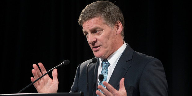 Finance Minister Bill English during his Budget 2016 presentation at the lock-up at Parliament, Wellington. Photo/NZME