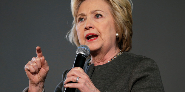 Democratic presidential candidate Hillary Clinton. Photo / AP