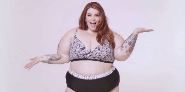 This image of Tess Holliday depicts her body "in an undesirable manner" according to Facebook. Photo / Facebook