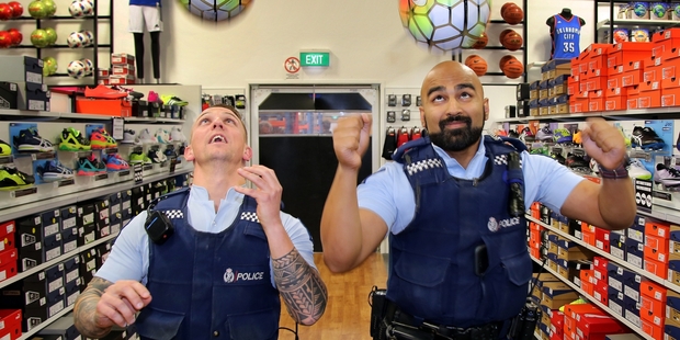 ON THE BALL: James Oxtoby and G Singh will be showing off their football skills for New Zealand in October.PHOTO/STUART MUNRO